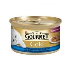 GOURMET GOLD DOBLE PLACER PESCADO&ESPINACAS 85 g.