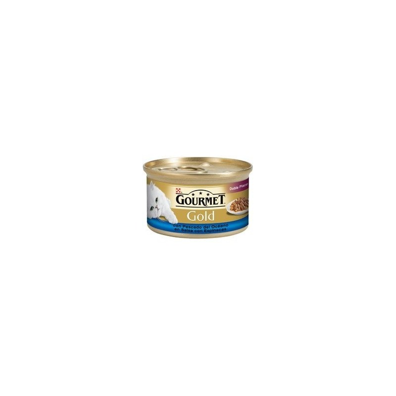 GOURMET GOLD DOBLE PLACER PESCADO&ESPINACAS 85 g.