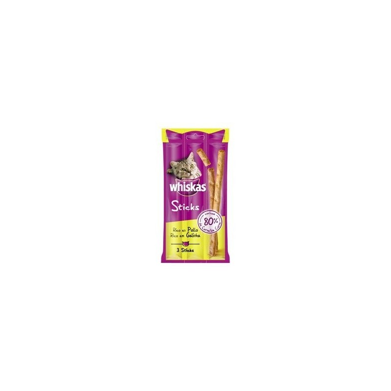 WHISKAS STICKS POLLO 28 x 18 g.