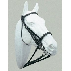 CABEZADA MONTAR CUERO D/RIE. NEGRO