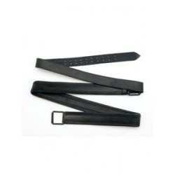 CINCHA VAQUERA CUERO ECONOMICA NEGRO